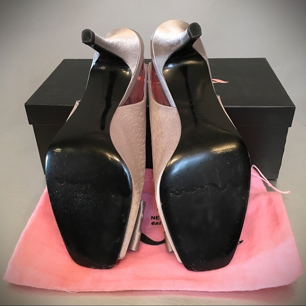 Nina Royal Silver Sling Back Heels - Picture 4 of 5